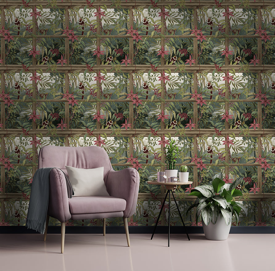 91392 - Comoro Wallpaper - Light Wood - Holden Decor