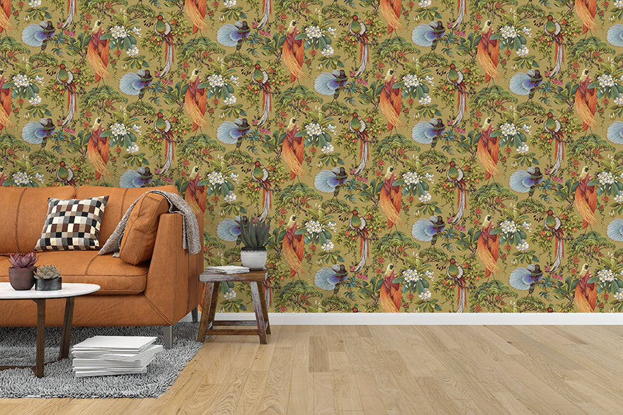 91402 - Yasuni Wallpaper - Ochre - Holden Decor