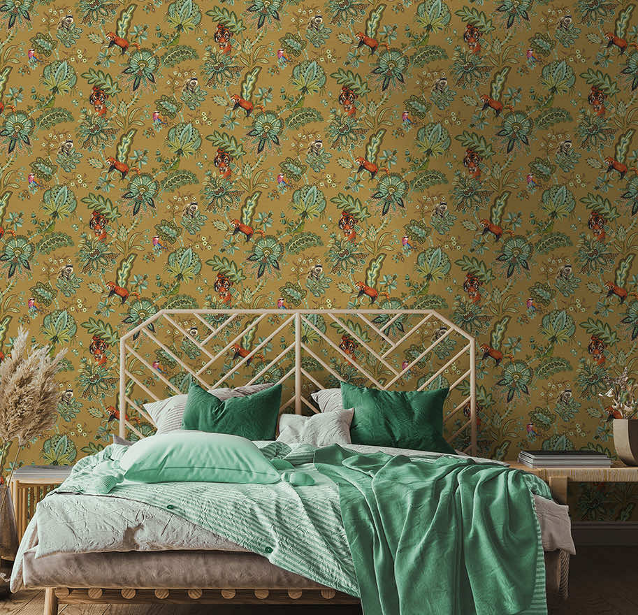91491 - Zari Wallpaper - Ochre - Holden Decor