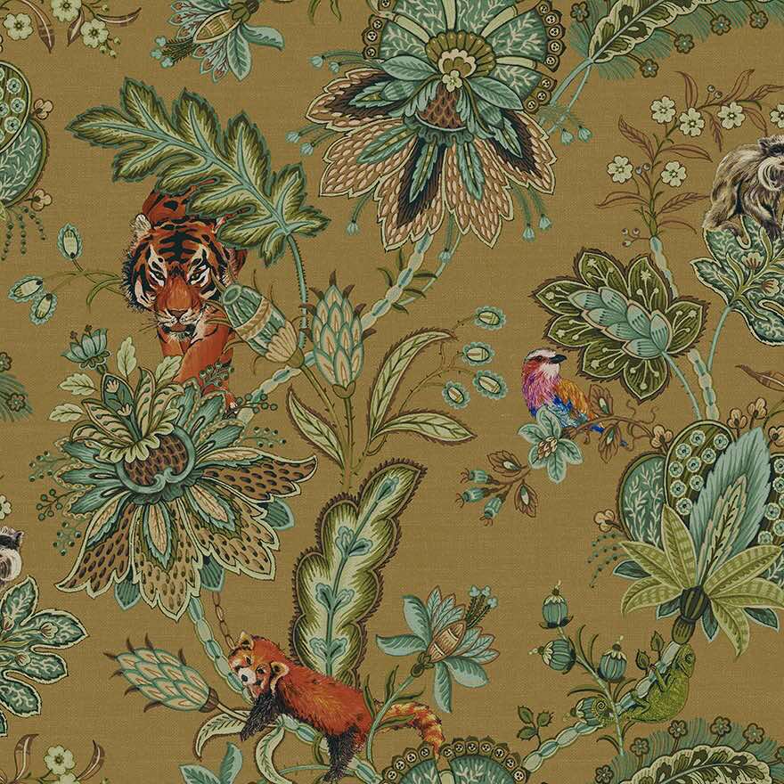 91491 - Zari Wallpaper - Ochre - Holden Decor