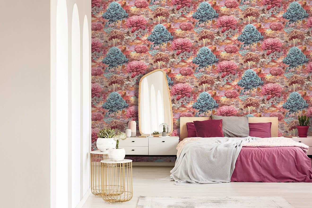 91540 - Zodiac Wallpaper - Pink - Holden Decor