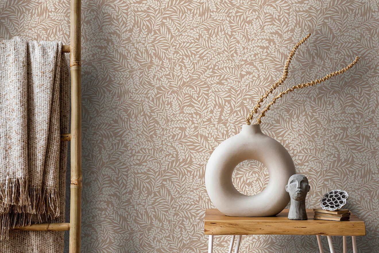 91652 - Laurel Wallpaper - Orange - Holden Decor