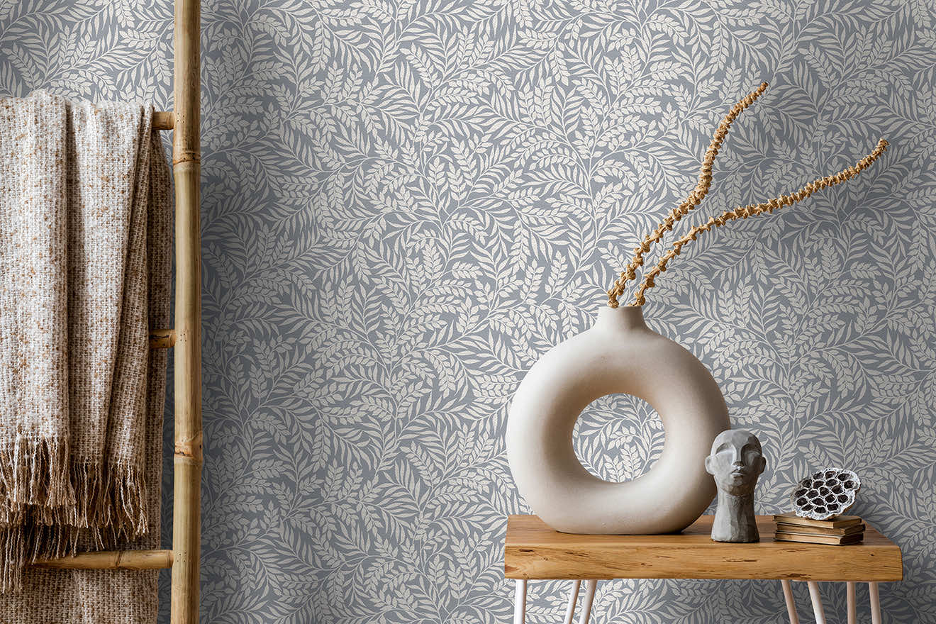 91653 - Laurel Wallpaper - Blue - Holden Decor