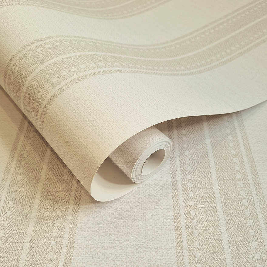 91670 - Yuste Stripe Wallpaper - Beige - Holden Decor