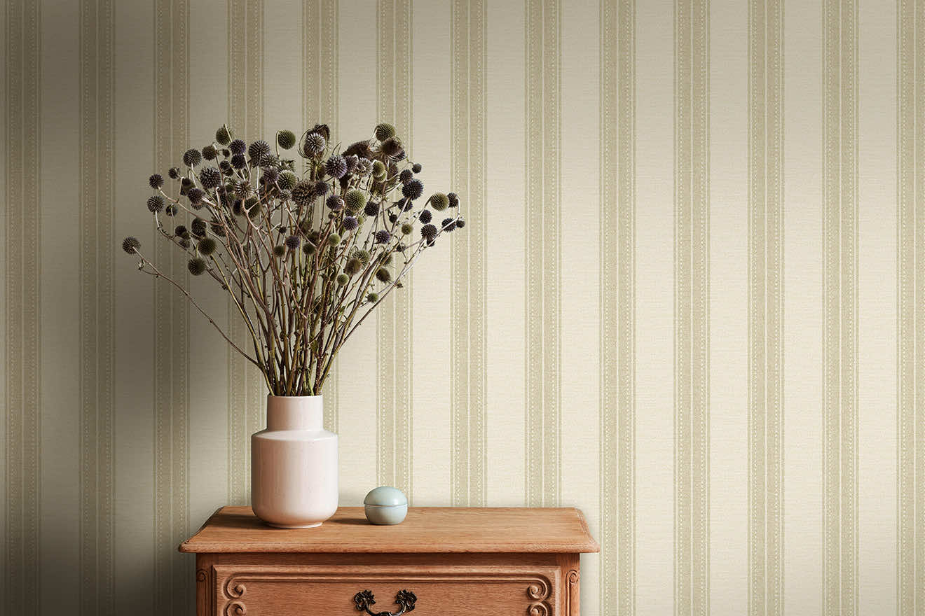 91670 - Yuste Stripe Wallpaper - Beige - Holden Decor