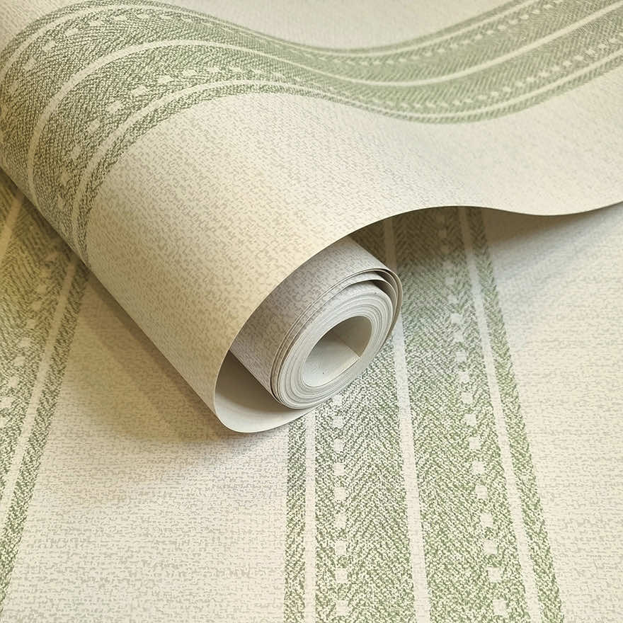 91671 - Yuste Stripe Wallpaper - Sage - Holden Decor
