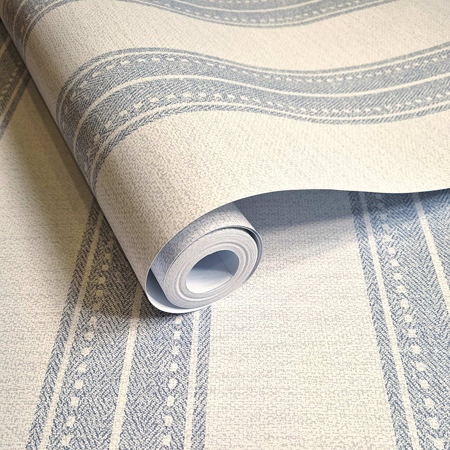 91672 - Yuste Stripe Wallpaper - Blue - Holden Decor