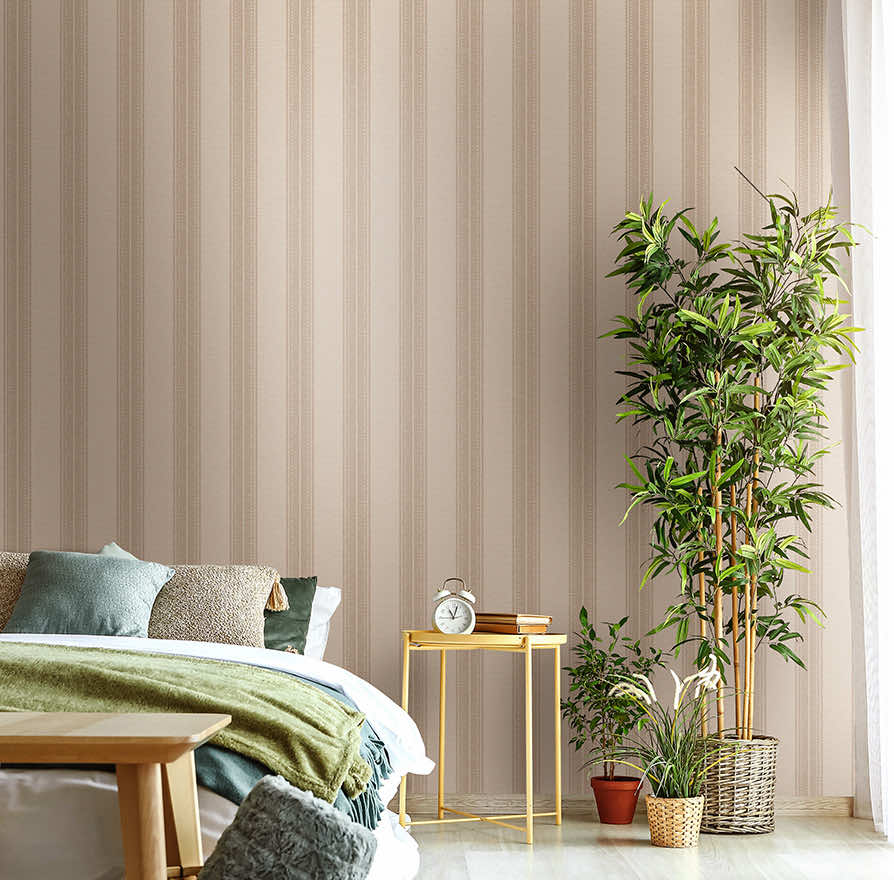 91673 - Yuste Stripe Wallpaper - Coral - Holden Decor