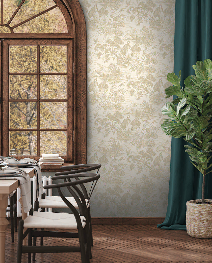 91700 - Natoru Wallpaper - Cream - Holden Decor