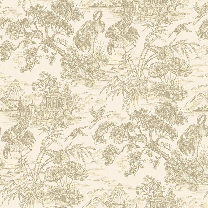 91700 - Natoru Wallpaper - Cream - Holden Decor