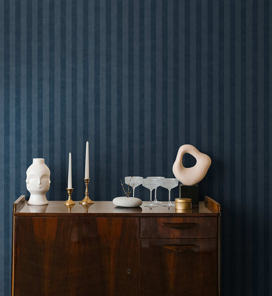 91721 - Aquila Wallpaper - Navy - Holden Decor