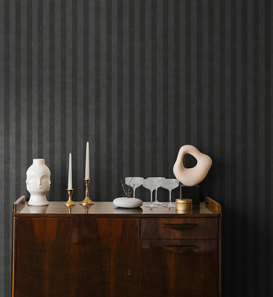 91722 - Aquila Wallpaper - Charcoal - Holden Decor