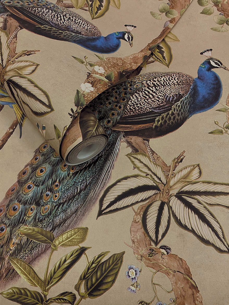 91740 - Cassia Wallpaper - Taupe - Holden Decor