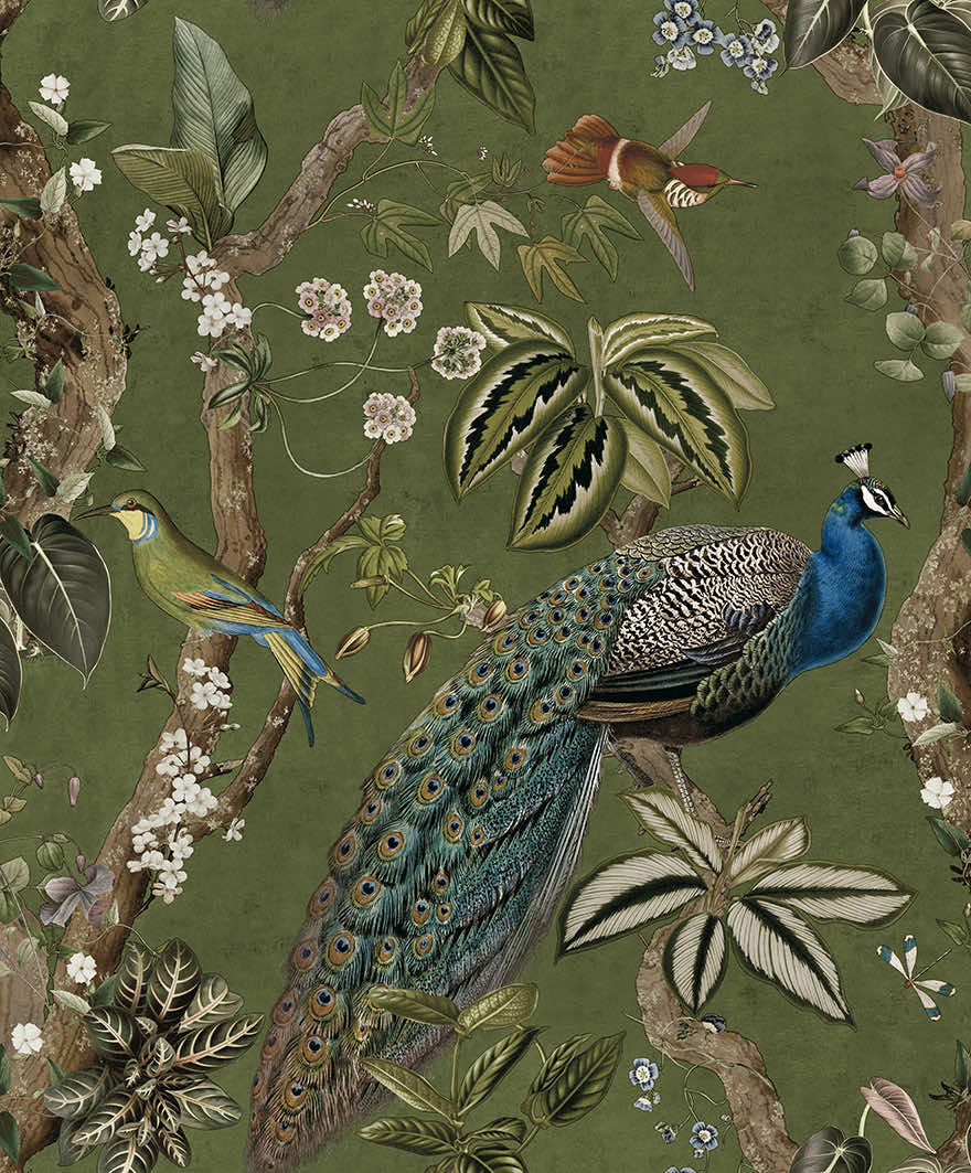91745 - Cassia Wallpaper - Green - Holden Decor