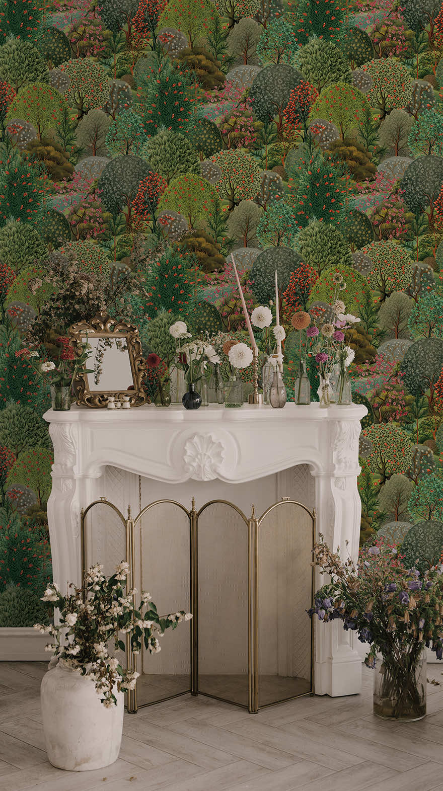 91752 - Arboretum Wallpaper - Green - Holden Decor