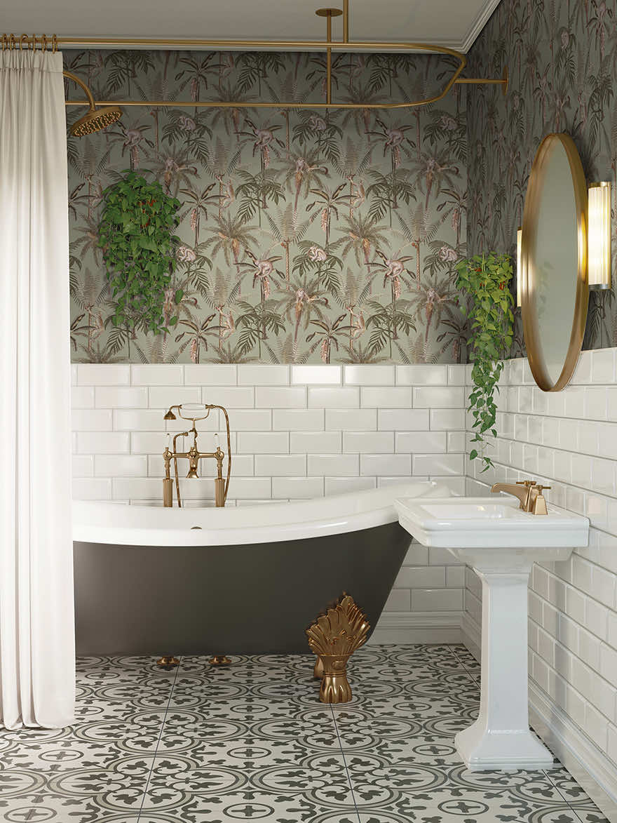 91762 - Ateles Wallpaper - Sage - Holden Decor