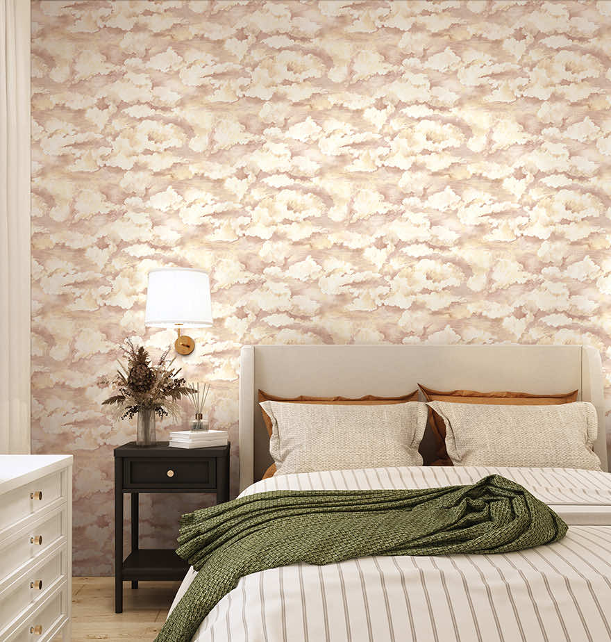 91772 - Sora Wallpaper - Coral - Holden Decor