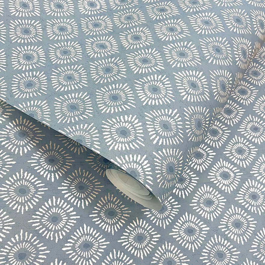 91871 - Sunstone Wallpaper - Blue - Holden Decor