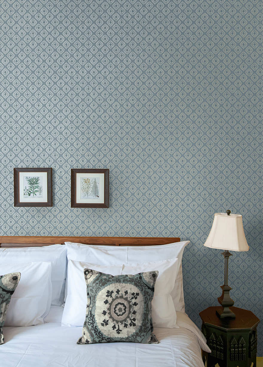 91871 - Sunstone Wallpaper - Blue - Holden Decor