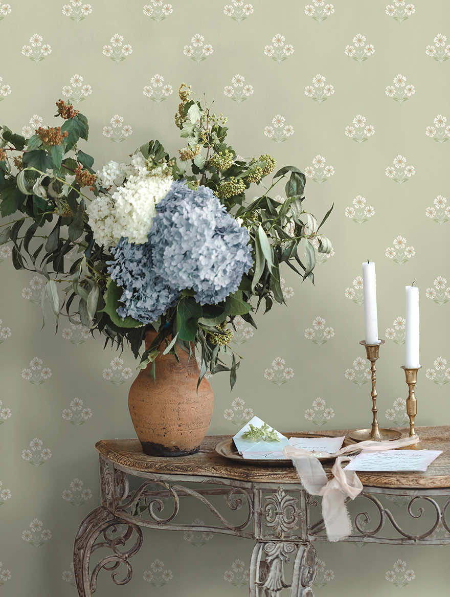 91991 - Isadora Wallpaper - Sage - Holden Decor