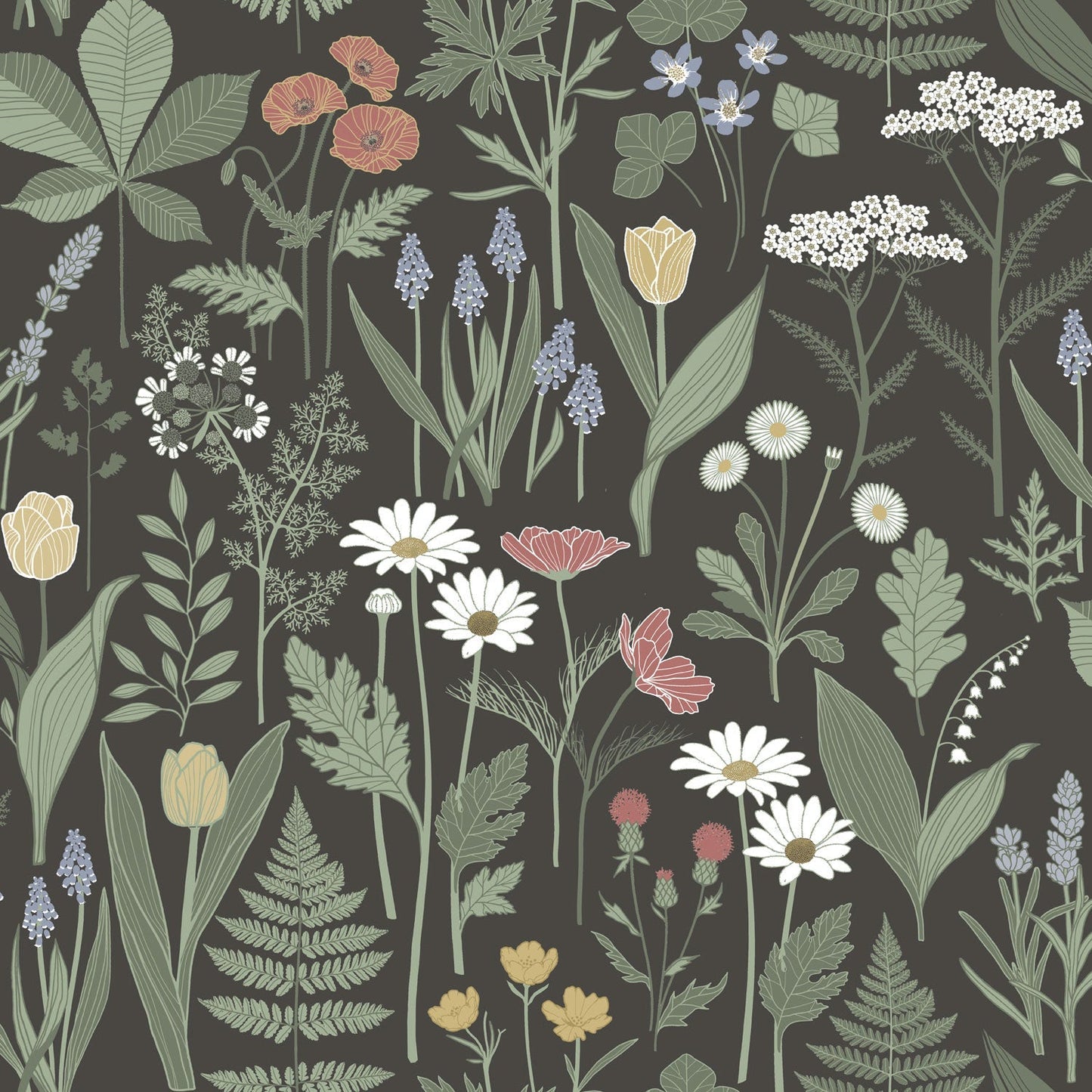92103 - Elsa Wallpaper - Black - Midbec