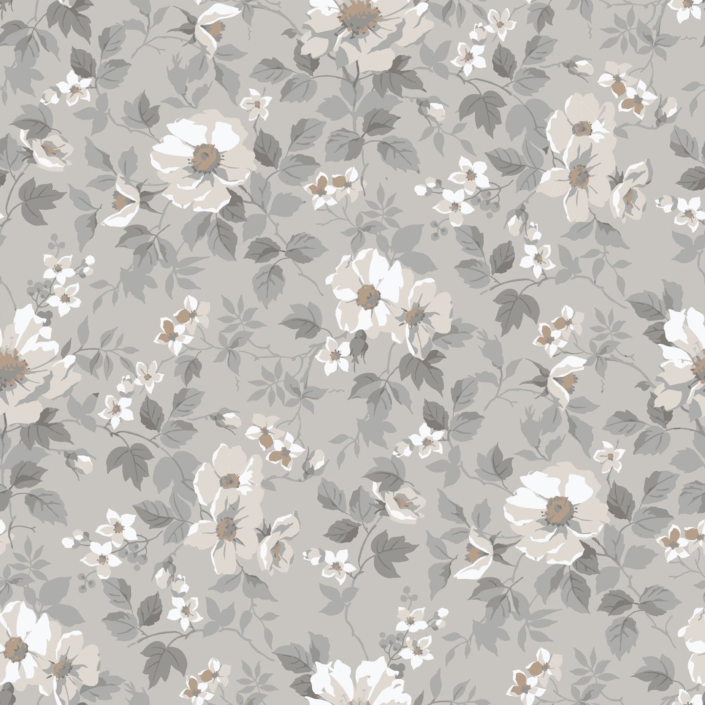 92112 - Johanna Wallpaper - Gray - Midbec