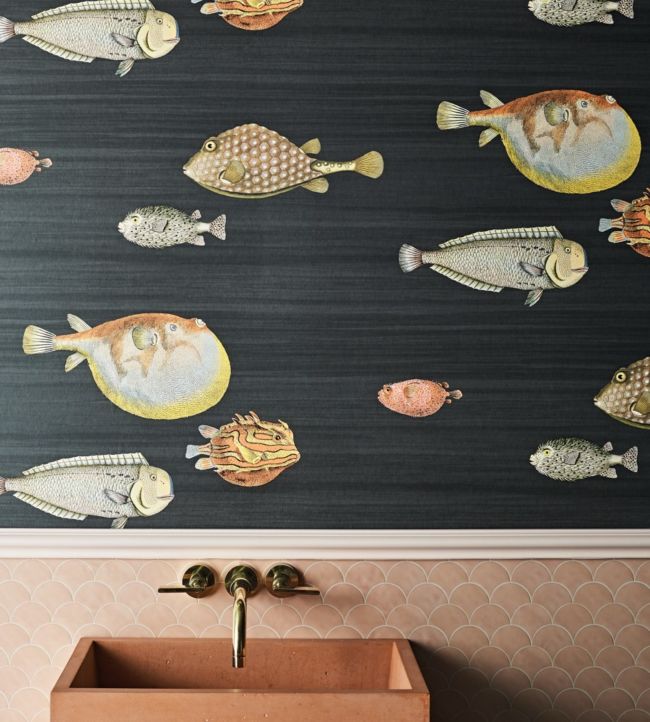 97/10048 - Acquario Wallpaper - Charcoal - Cole & Son