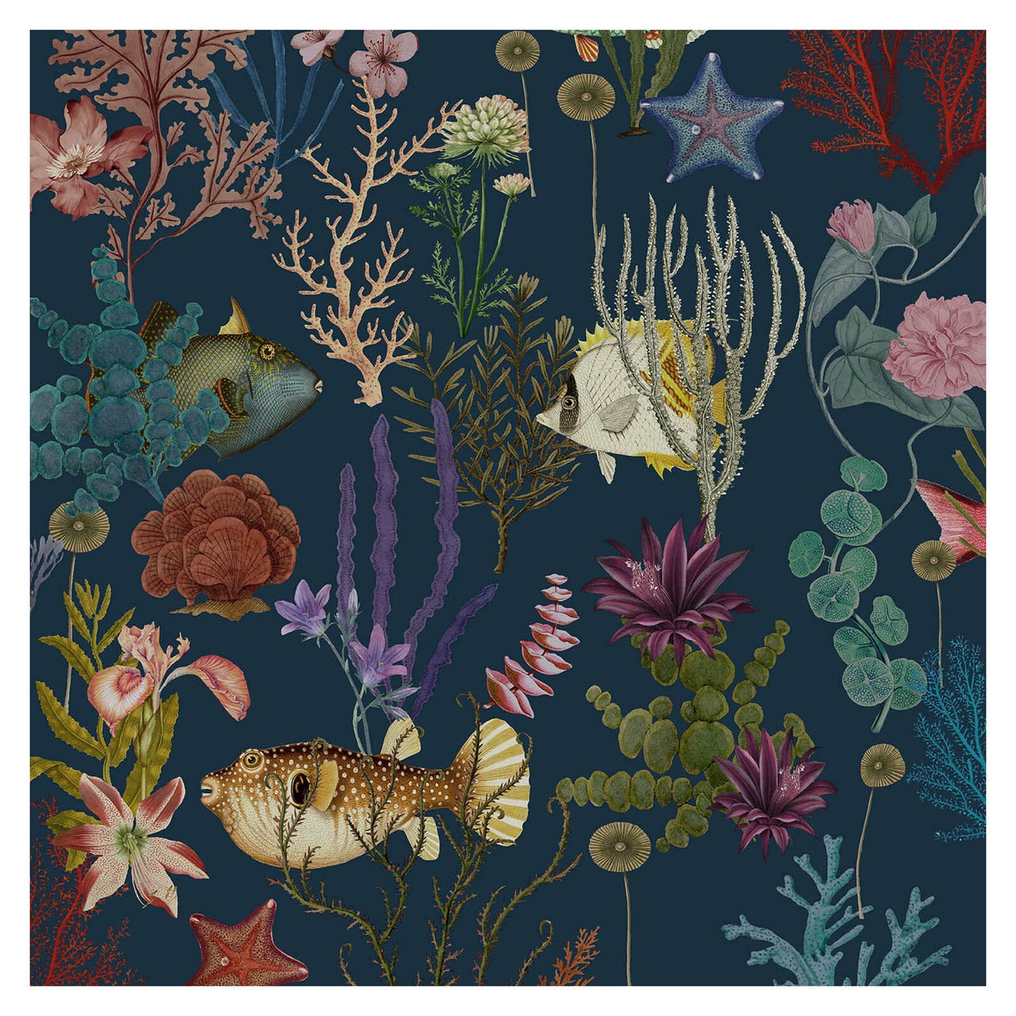 99431 - Cora Wallpaper - Navy - Holden Decor