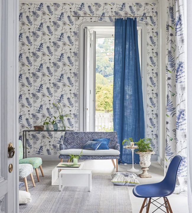 Acanthus Wallpaper - Indigo - PDG1022/01 - Designers Guild