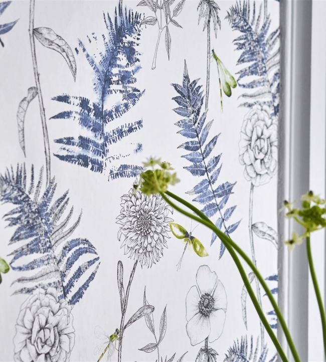 Acanthus Wallpaper - Indigo - PDG1022/01 - Designers Guild