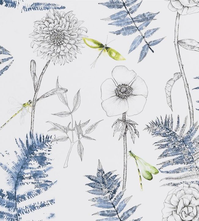 Acanthus Wallpaper - Indigo - PDG1022/01 - Designers Guild