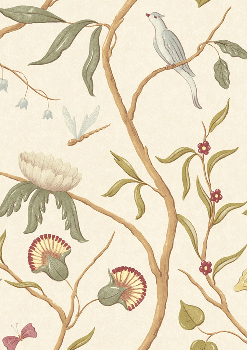 Adam's Eden Wallpaper - Ivory - Lewis & Wood
