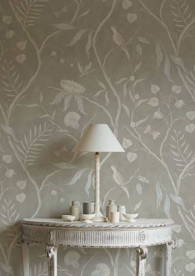 Adam's Eden Wallpaper - Pumice - Lewis & Wood