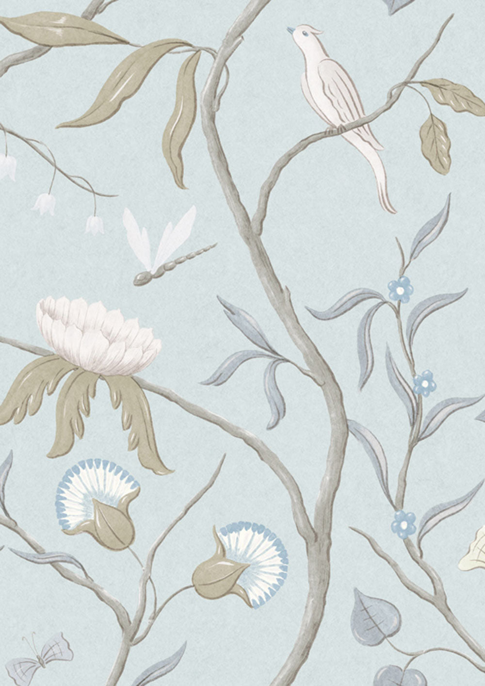 Adam's Eden Wallpaper - Snowbird - Lewis & Wood