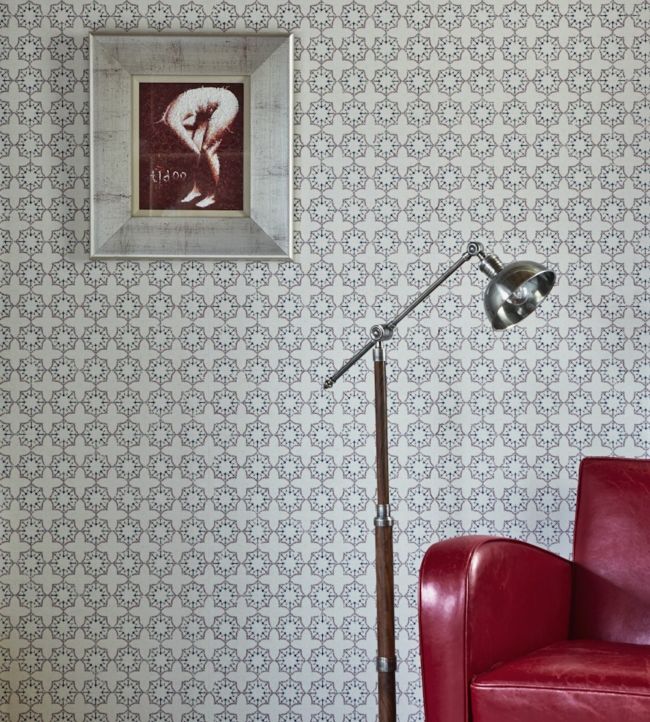 Anchor Tile Wallpaper - Red / White / Blue - BG1000 - 101 - Barneby Gates