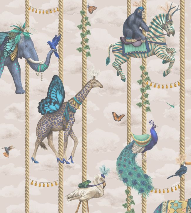 BMCF003-04B - Carousel Wallpaper - Linen - Brand McKenzie