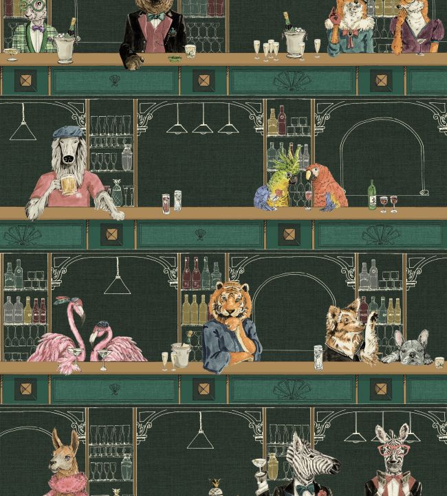 BMCF003-07A - Happy Hour Wallpaper - Club Green - Brand McKenzie