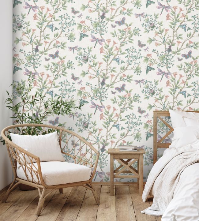 BMHD002-04A - Jewel A Flutter Wallpaper - Blush - Brand McKenzie