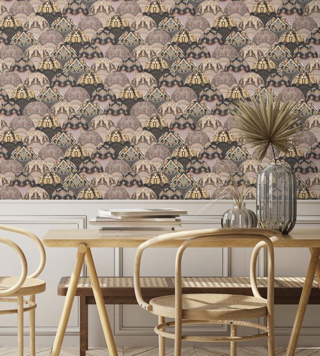 BMHD002-09B - Silk Shades Wallpaper - Charcoal - Brand McKenzie