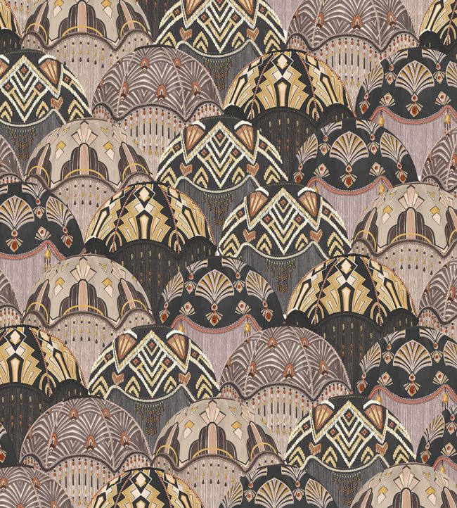 BMHD002-09B - Silk Shades Wallpaper - Charcoal - Brand McKenzie