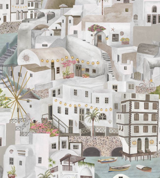 BMPP004-08E - The Mediterranean Wallpaper - Stone - Brand McKenzie
