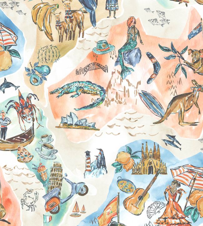 BMPP004-10B - Travel Map Wallpaper - Earth - Brand McKenzie