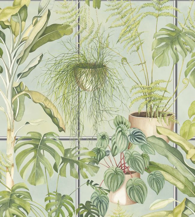 BMTD001-13B - The Green House Wallpaper - House Green - Brand McKenzie