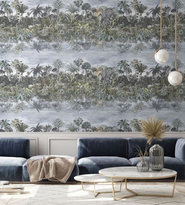 BMTD001-16B - Tropical Reflections Wallpaper - Green - Brand McKenzie