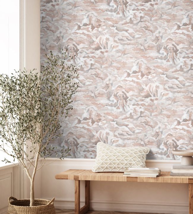 BMWL005-05D - Hidden Clouds Wallpaper - Powder - Brand McKenzie