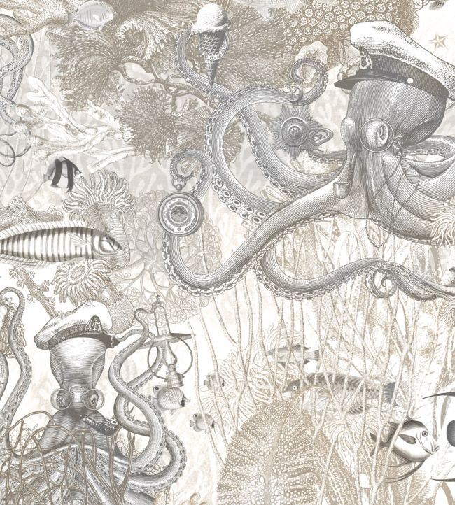 BMWL005-06A - Octopus Wallpaper - Black Pearl - Brand McKenzie