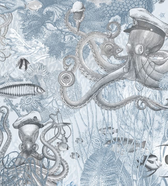 BMWL005-06D - Octopus Wallpaper - Pale Ocean - Brand McKenzie