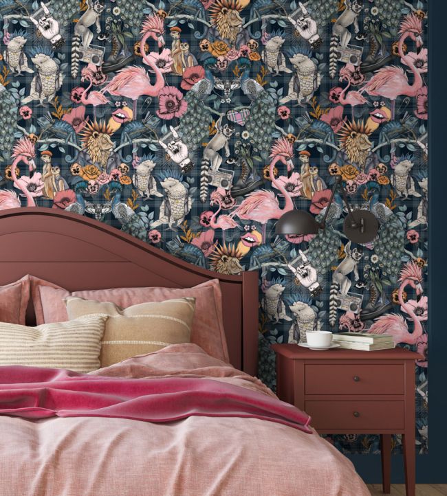 BMWL005-08A - Punk Rocks Wallpaper - Denim - Brand McKenzie