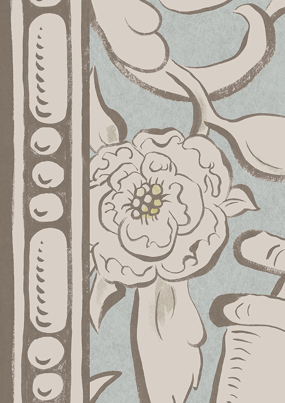 Bacchus Wallpaper - Grigio - Lewis & Wood