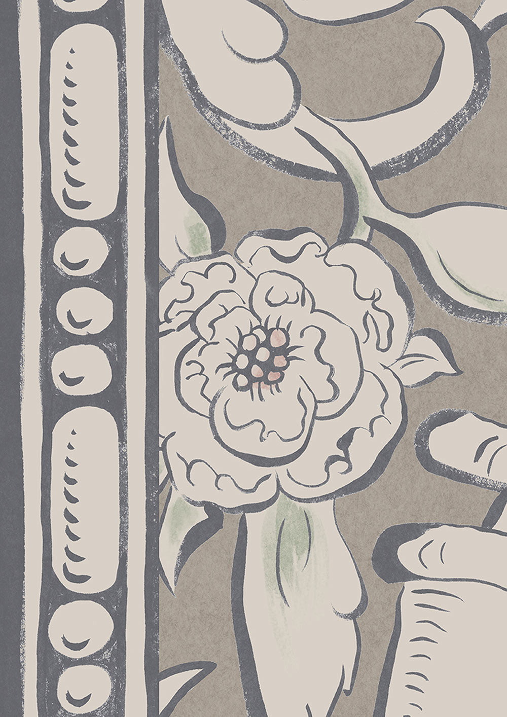 Bacchus Wallpaper - Malt - Lewis & Wood